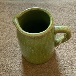 Green Crackle Pitcher